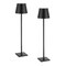 Edge Collections - Black - Adjustable Cordless Desk Lamp with Customizable Lighting - 2 Piece